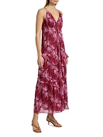 Boa Abstract Chiffon Midi-Dress