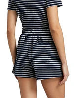Teddy Striped Cotton Terry Shorts