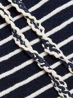Teddy Striped Cotton Terry Shorts