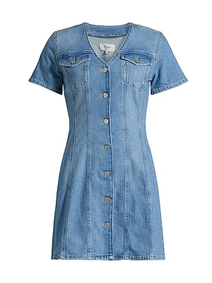 Saratoga Denim Trucker Minidress