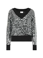 Ilaria Sequined V-Neck Sweater