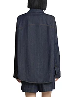 Casio Denim Oversized Button-Front Shirt