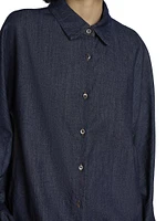 Casio Denim Oversized Button-Front Shirt