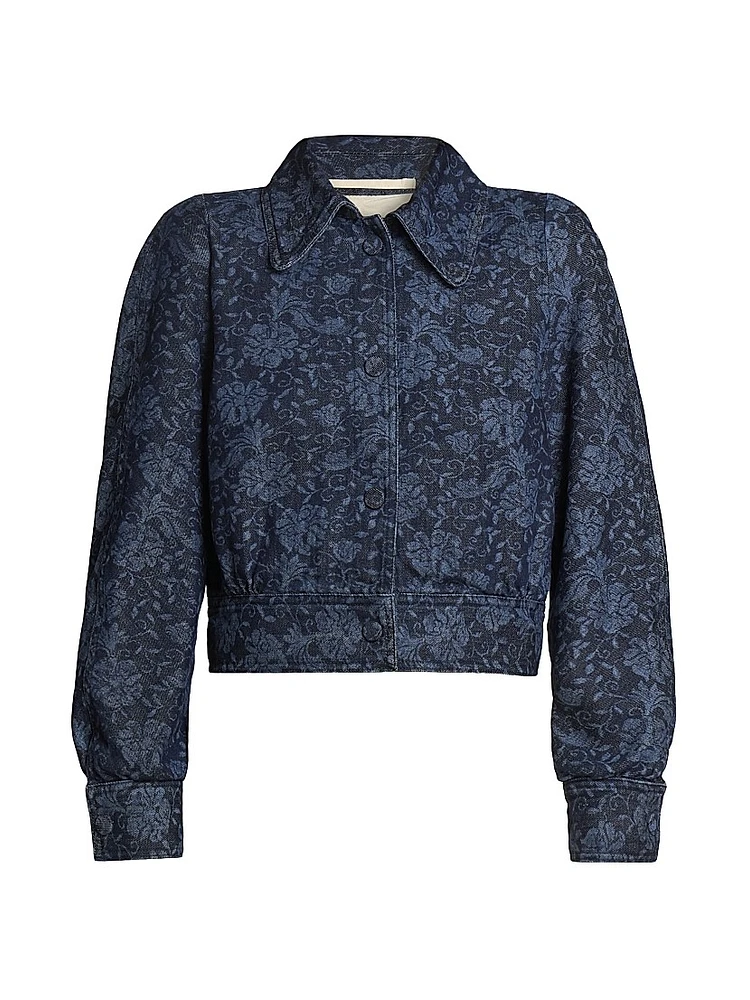 Vistam Floral Denim Jacket