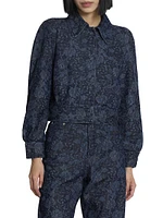 Vistam Floral Denim Jacket