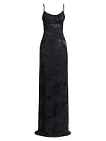 Dirios Floral Jacquard Maxi Dress