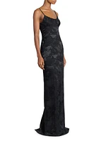 Dirios Floral Jacquard Maxi Dress