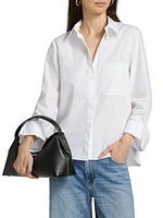 Boyfriend Cotton Patch Pocket Shirt