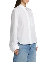 Boyfriend Cotton Patch Pocket Shirt