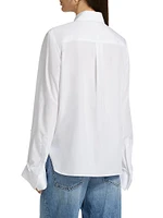 Boyfriend Cotton Patch Pocket Shirt