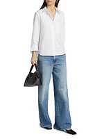 Boyfriend Cotton Patch Pocket Shirt