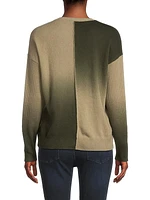 Cashmere Dip-Dyed V-Neck Sweater