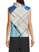 Sorairo Printed Cotton Poplin Top