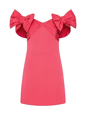 Posey Bow Off-The-Shoulder Minidress