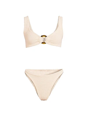Julia Tortoiseshell Ring-Detailed Bikini