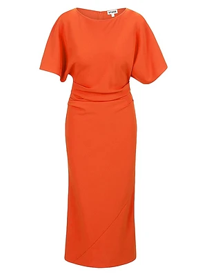 Amelie Ruched Midi-Dress
