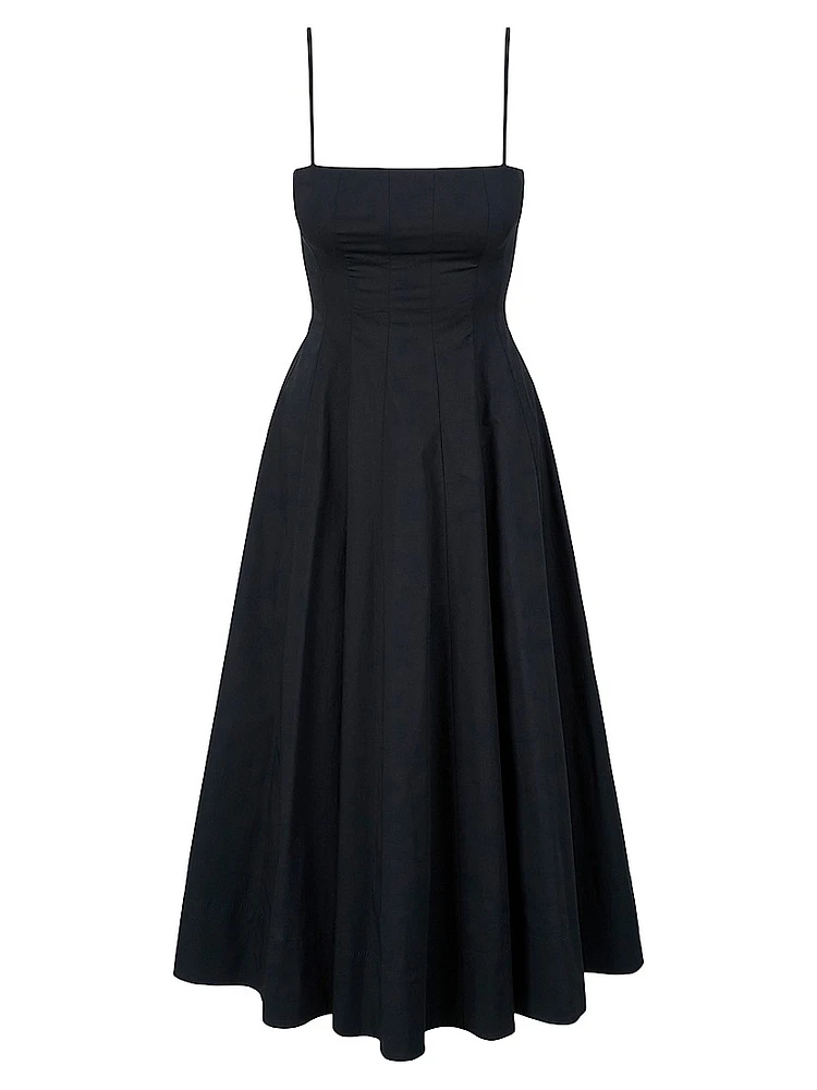 Wylie Cotton A-Line Midi-Dress