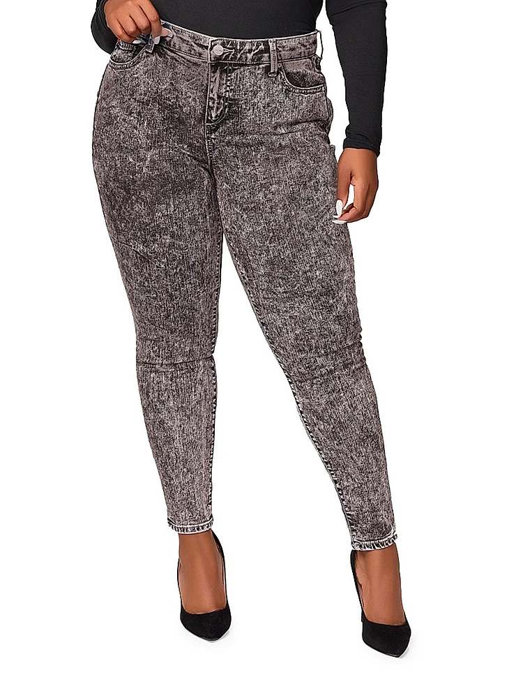 Plus Luciana Mid-Rise Ankle-Length Skinny Jeans
