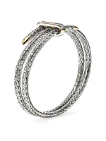 Spear Sterling Silver, 14K Yellow Gold & 0.23 TCW Diamond Flexible Cuff