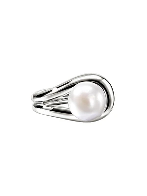 Surf Sterling Silver & Freshwater Pearl Ring