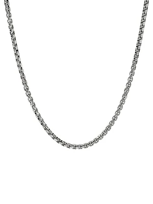 Sterling Silver Box-Chain Necklace/3.7MM