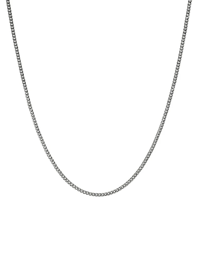 Sterling Silver Curb-Chain Necklace/2.1MM