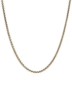 14K Yellow Gold Box Chain Necklace/2.7MM