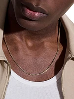 14K Yellow Gold Box Chain Necklace/2.7MM
