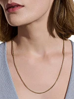 14K Yellow Gold Box Chain Necklace/2.7MM