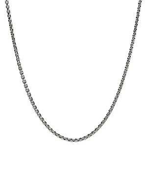 Sterling Silver Box Chain Necklace/2.7MM