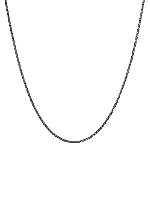 Sterling Silver Box-Chain Necklace/1.6MM