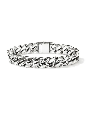 Sterling Silver Curb-Chain Bracelet/11MM