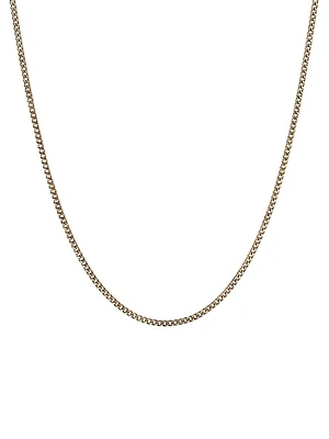 14K Yellow Gold Curb Chain Necklace/2.1MM