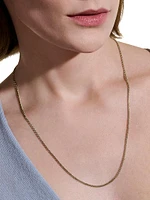 14K Yellow Gold Curb Chain Necklace/2.1MM