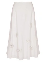 Priya Cotton Poplin Midi-Skirt