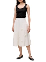 Priya Cotton Poplin Midi-Skirt