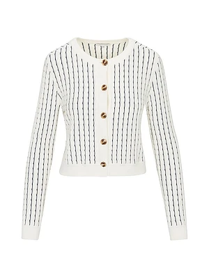 Dorothy Scallop-Knit Cardigan