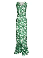 Juniper Floral Lace Column Gown