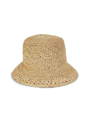 Raffia Crochet Bucket Hat
