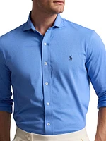 Jersey Spread-Collar Shirt