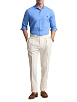 Jersey Spread-Collar Shirt