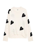 Markus Rhinestone Hearts Sweater