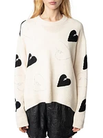 Markus Rhinestone Hearts Sweater
