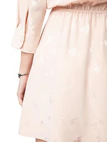 Rucas Flash Heart Jacquard Silk Minidress