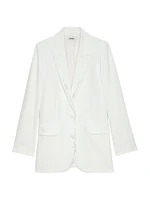 Viva Strass Embellished Peak Lapel Blazer
