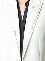 Viva Strass Embellished Peak Lapel Blazer