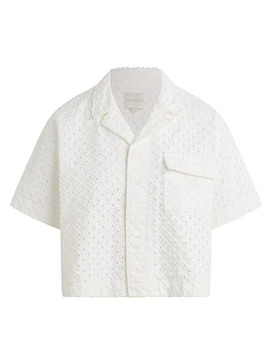 Micha Textured Crop Shirt