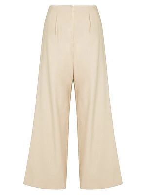 Beatrice Pleated Stretch Linen Pants
