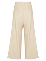 Beatrice Pleated Stretch Linen Pants