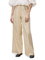 Beatrice Pleated Stretch Linen Pants